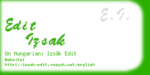 edit izsak business card