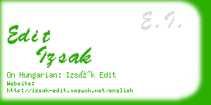 edit izsak business card